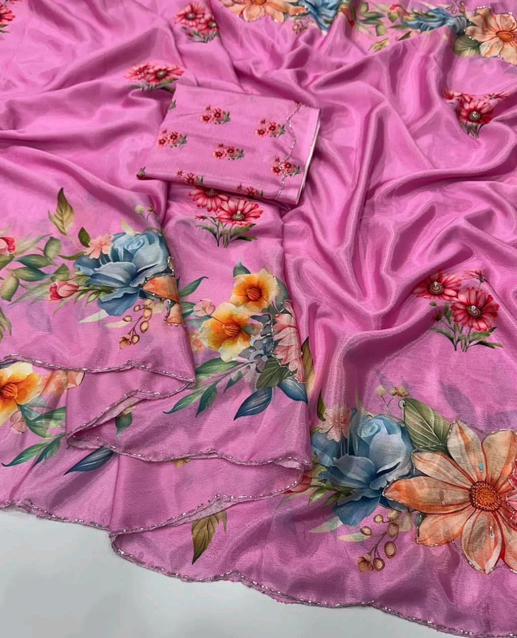 Soft Chiffon Silk Sarees thumbnail 7