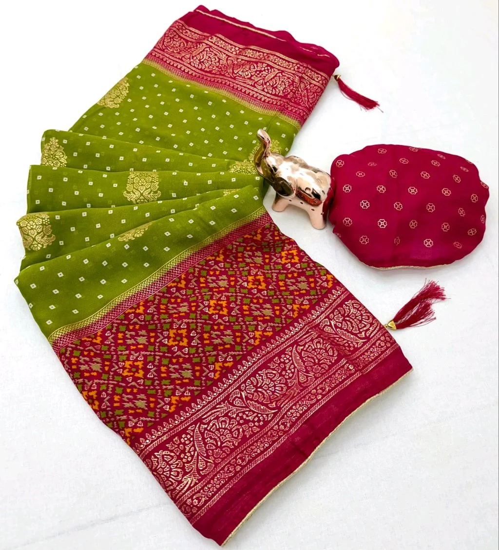 Viscose Georgette Sarees thumbnail 1