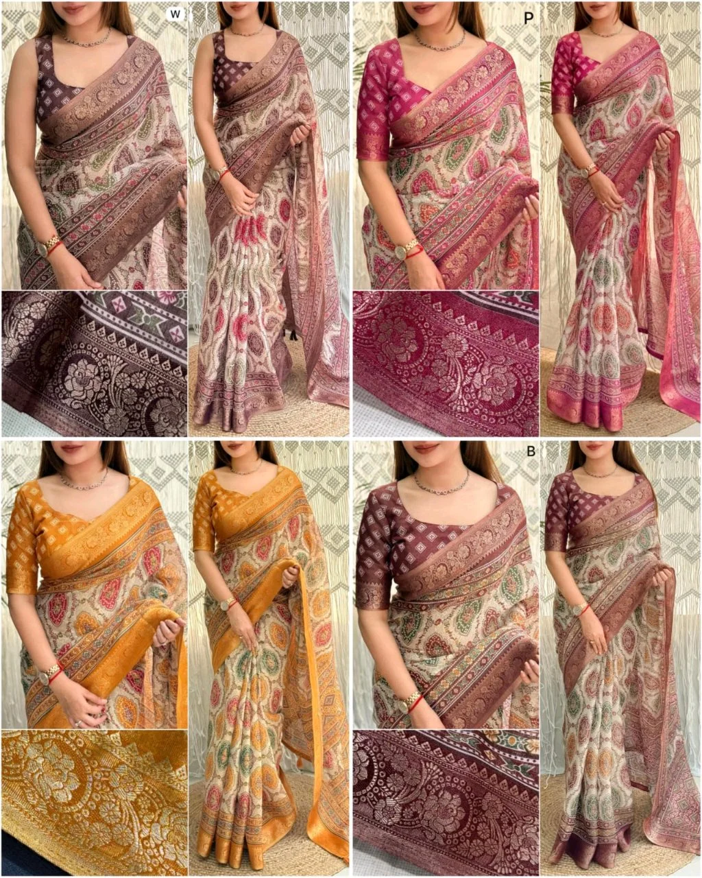 Ajrakh Print Sarees thumbnail 10
