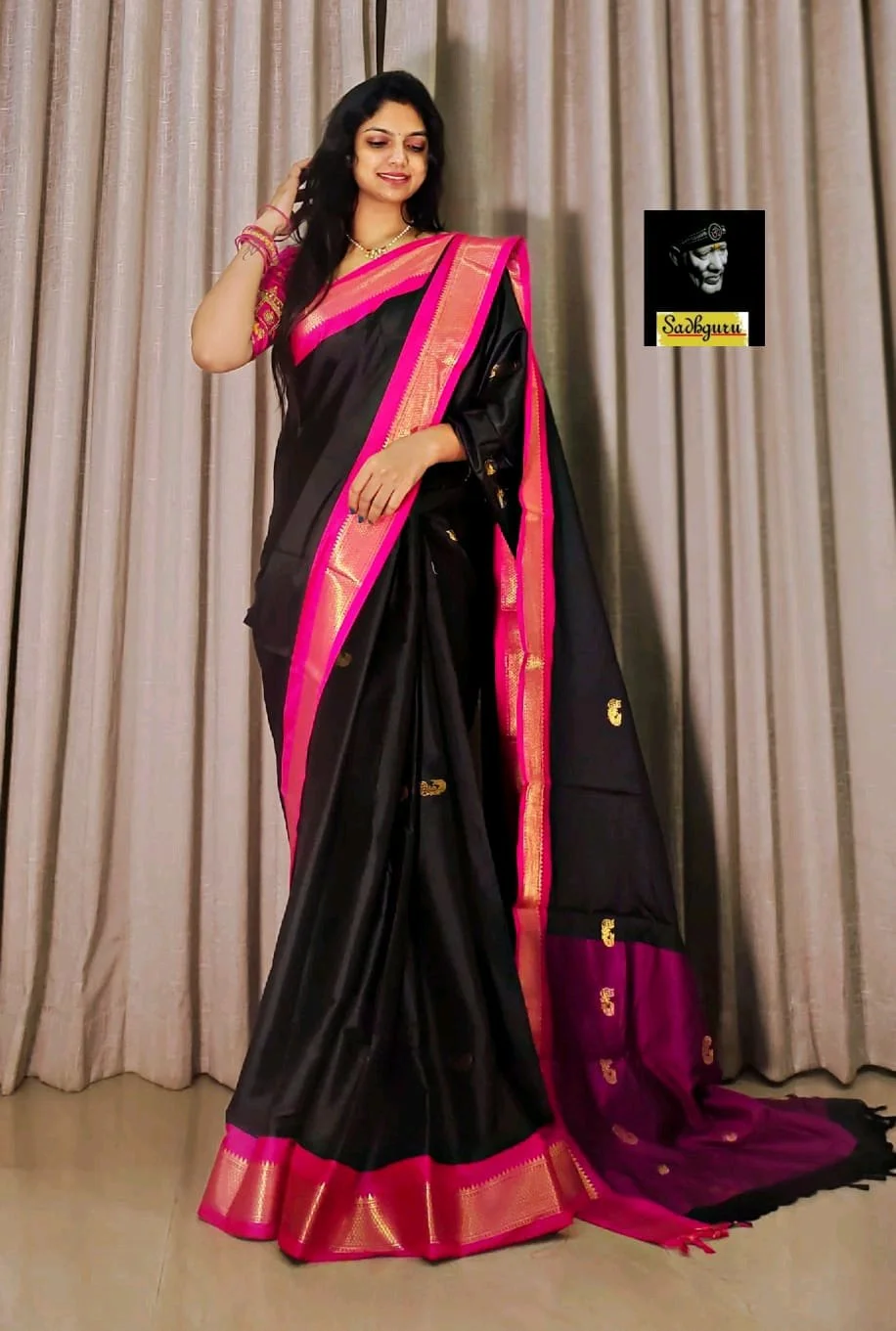 Cotton Silk Gold Boarder Saree 6