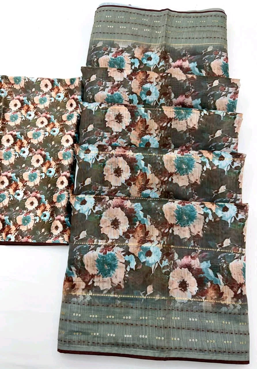 Soft Cotton Linen Sarees 8