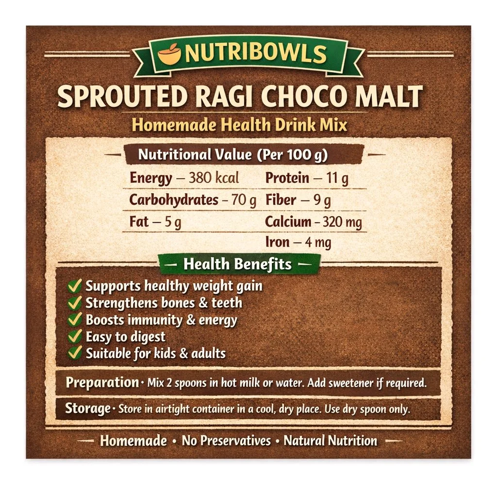 Nutribowls Sprouted Ragi Chocomalt 3