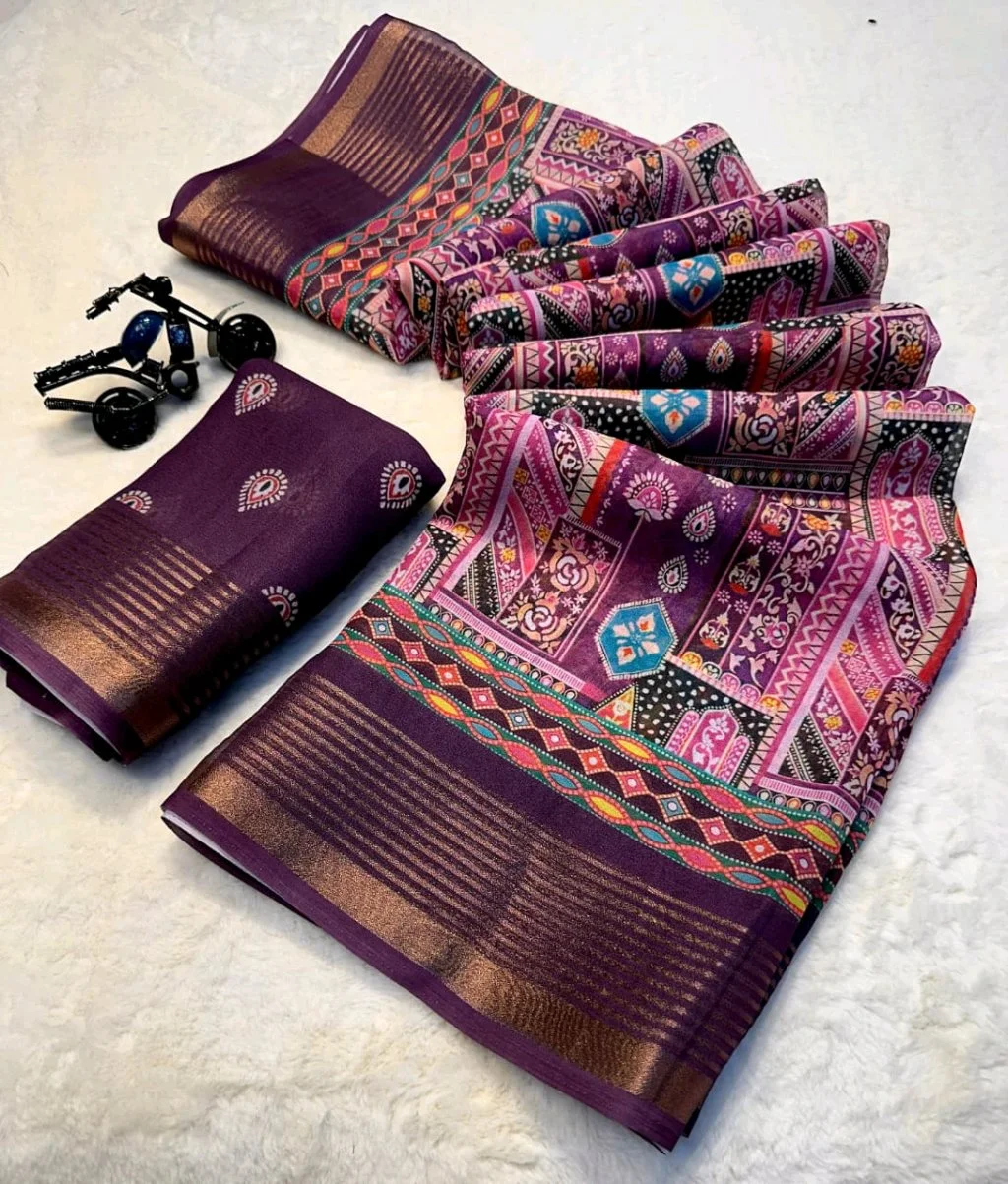 Vibrant Multi-Print Designer Sarees 4