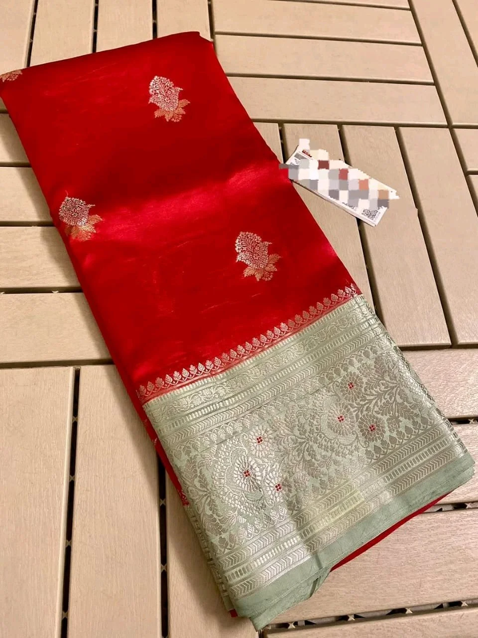 Semi Raw Mango Sarees With Zari Border thumbnail 2
