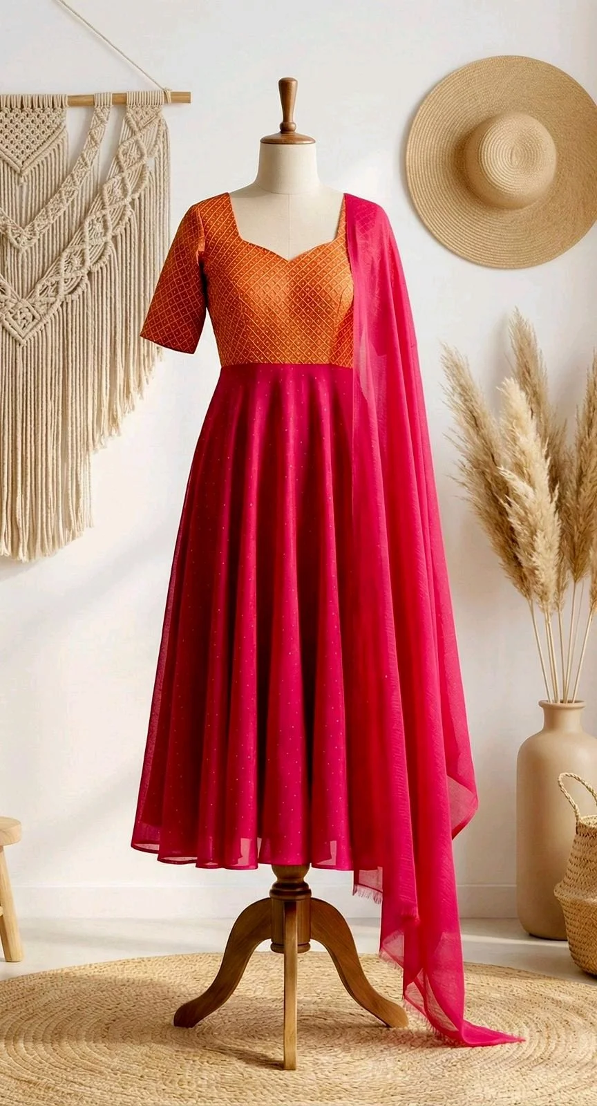 Space Silk Anarkali Dress 3