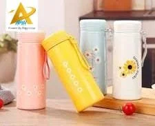 Cute Insulated Water Bottles with Daisy Design thumbnail 2