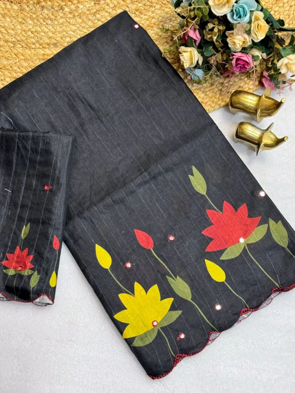 Tussar Silk Saree thumbnail 4