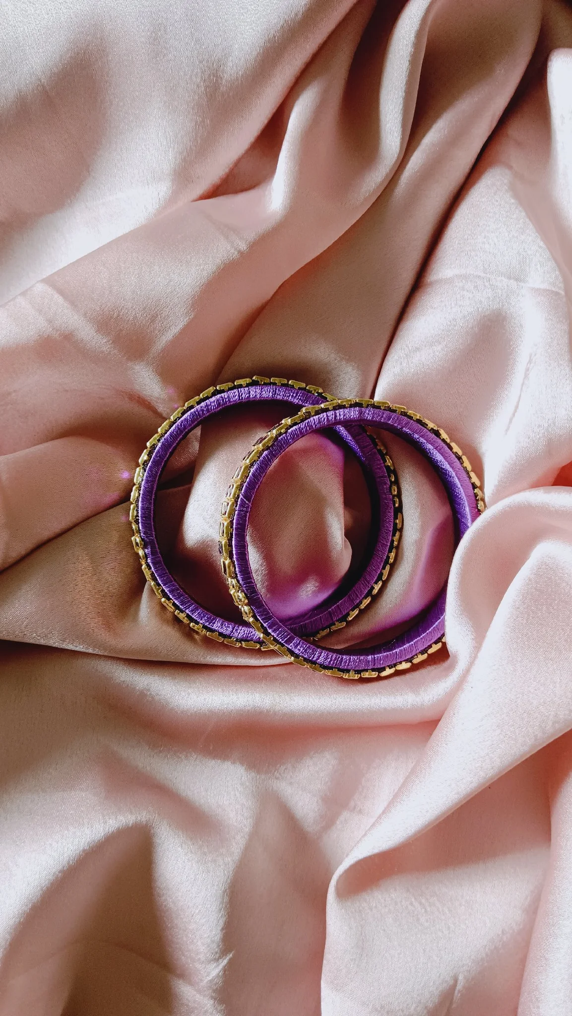 Royal Purple Silk Thread Bangles (Handmade) thumbnail 4
