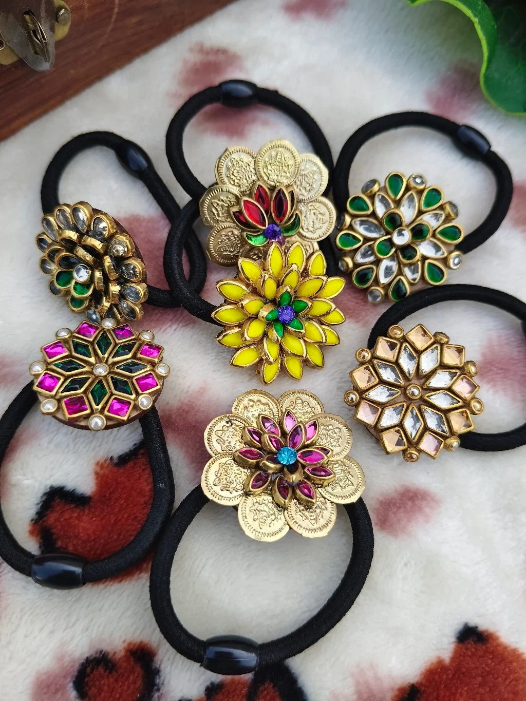 Ethnic Kundan Style Hair Ties