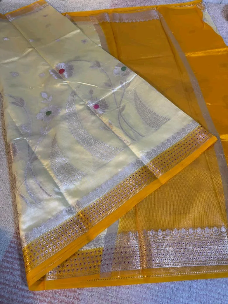 Katan Raw Mango Banarasi Sarees thumbnail 3