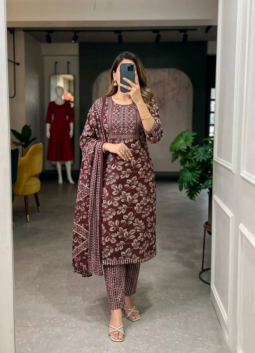 3-piece Suit Set with Dupatta thumbnail 1