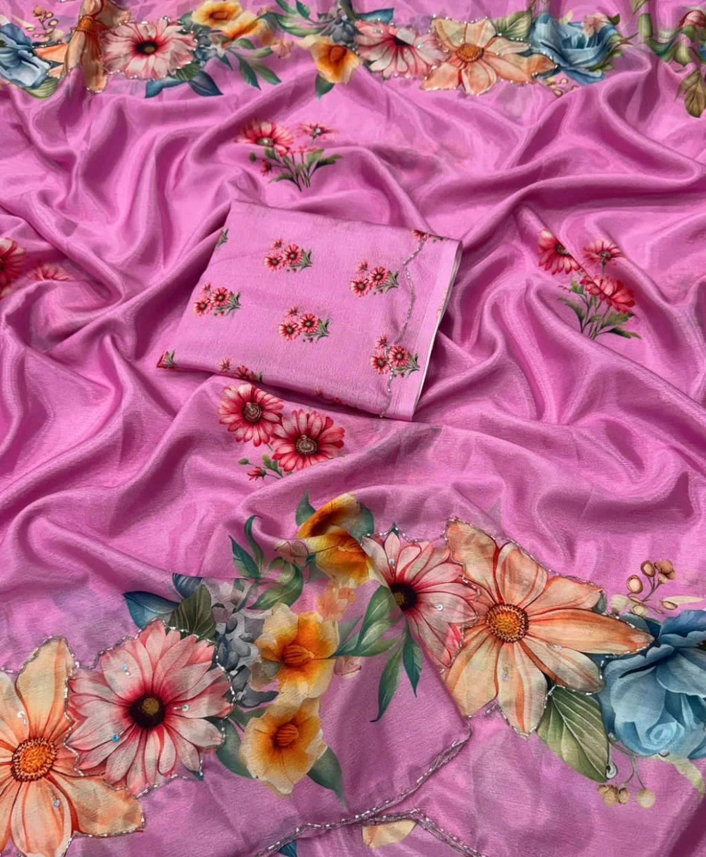 Soft Chiffon Silk Sarees thumbnail 2