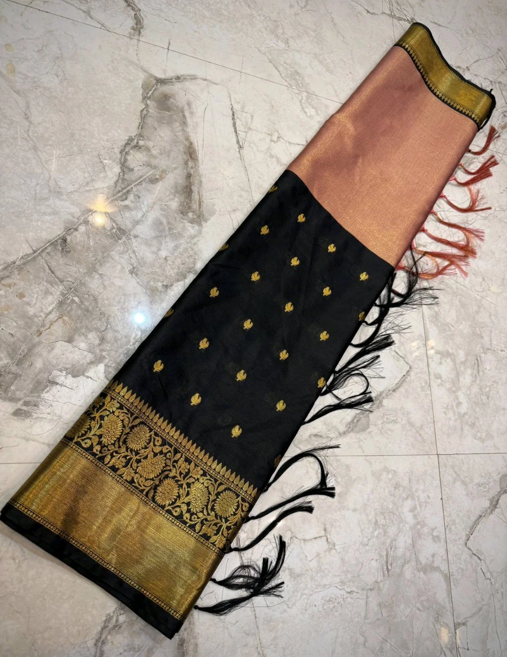 Semi Katan Soft Silk Banarasi Saree thumbnail 2