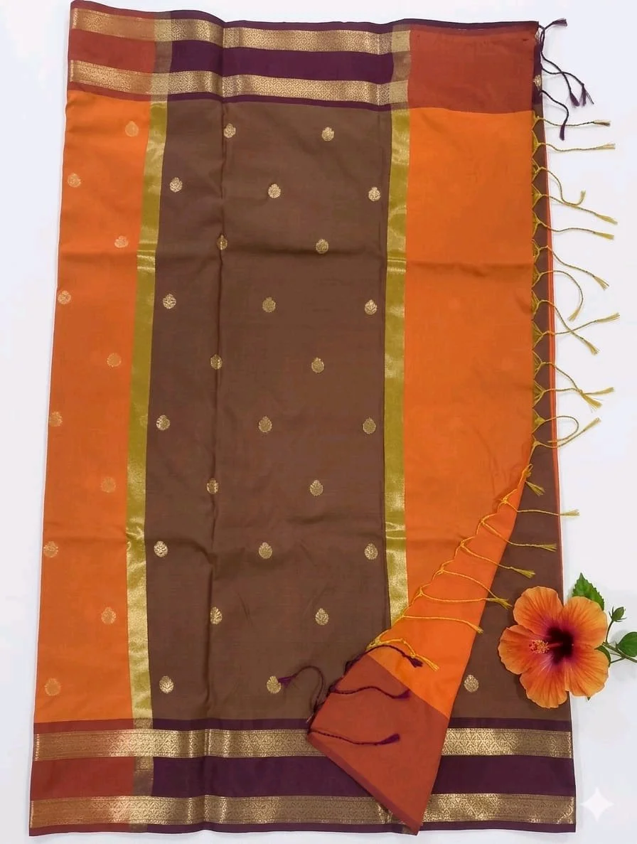 Semi Katan Soft Sarees thumbnail 8