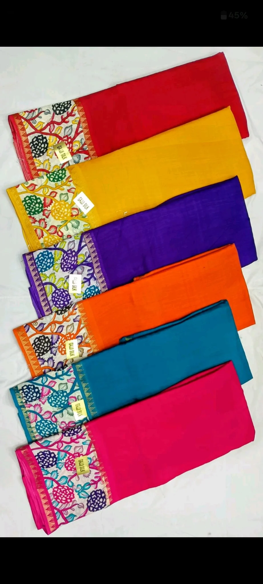 Gaji Silk Saree with Floral Border