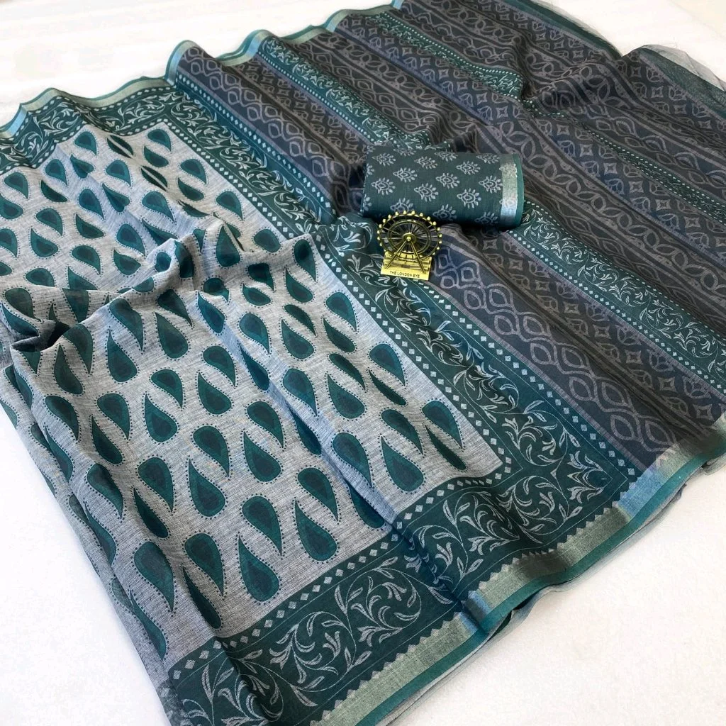 Soft Cotton Print Saree 1
