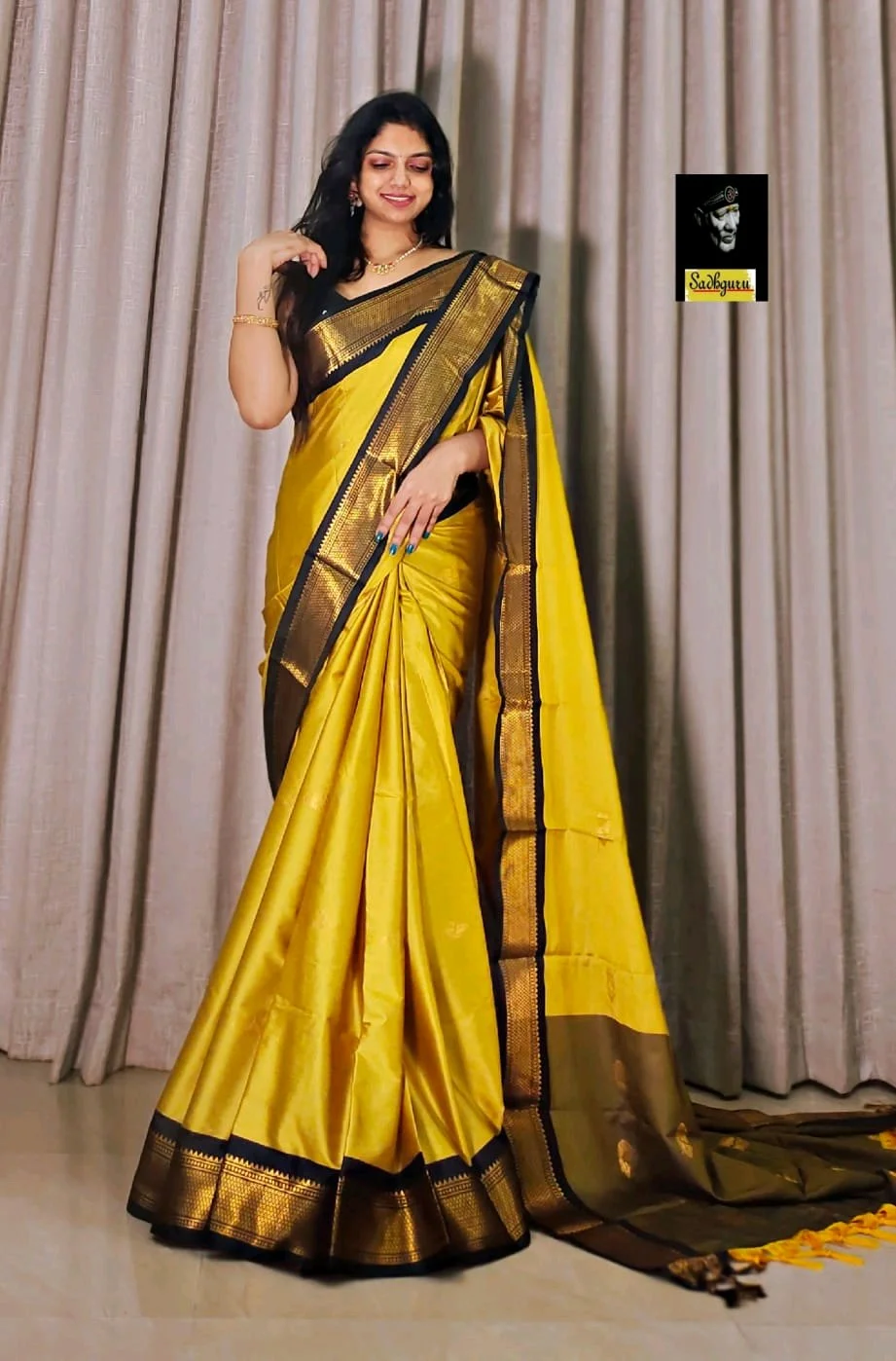 Cotton Silk Gold Boarder Saree 4