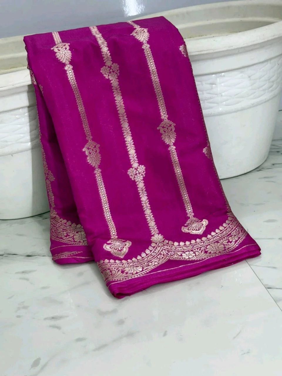 Premium Banarasi Semi Georgette Silk Saree 5