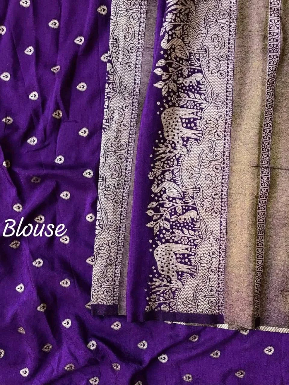 Khadi Crepe Silk Saree thumbnail 3