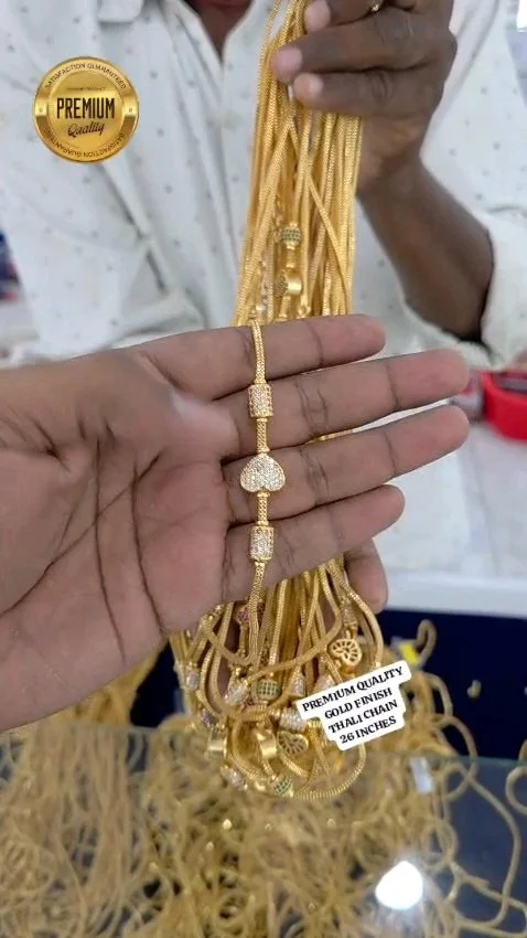 Premium Quality Gold Finish Thali Chain 26 Inches 1