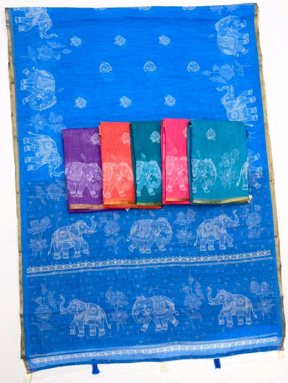 Soft Cotton Lenin Sarees 10