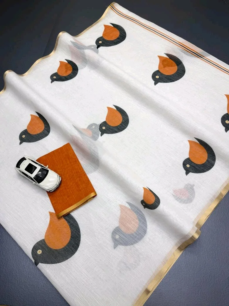 Soft Lenin Sarees 5