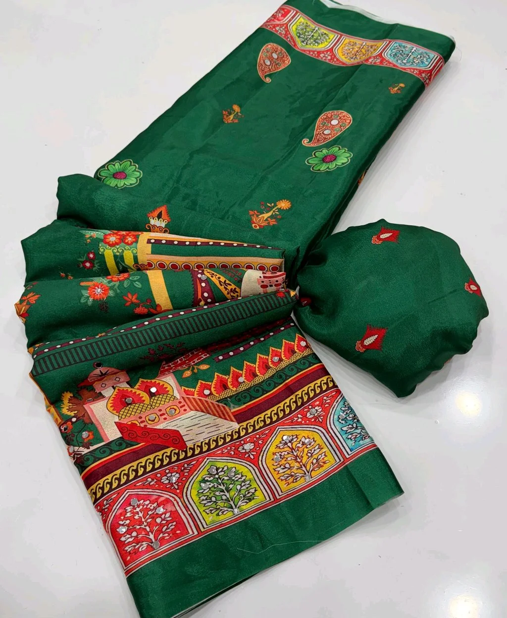 Heavy Chinon Saree 4