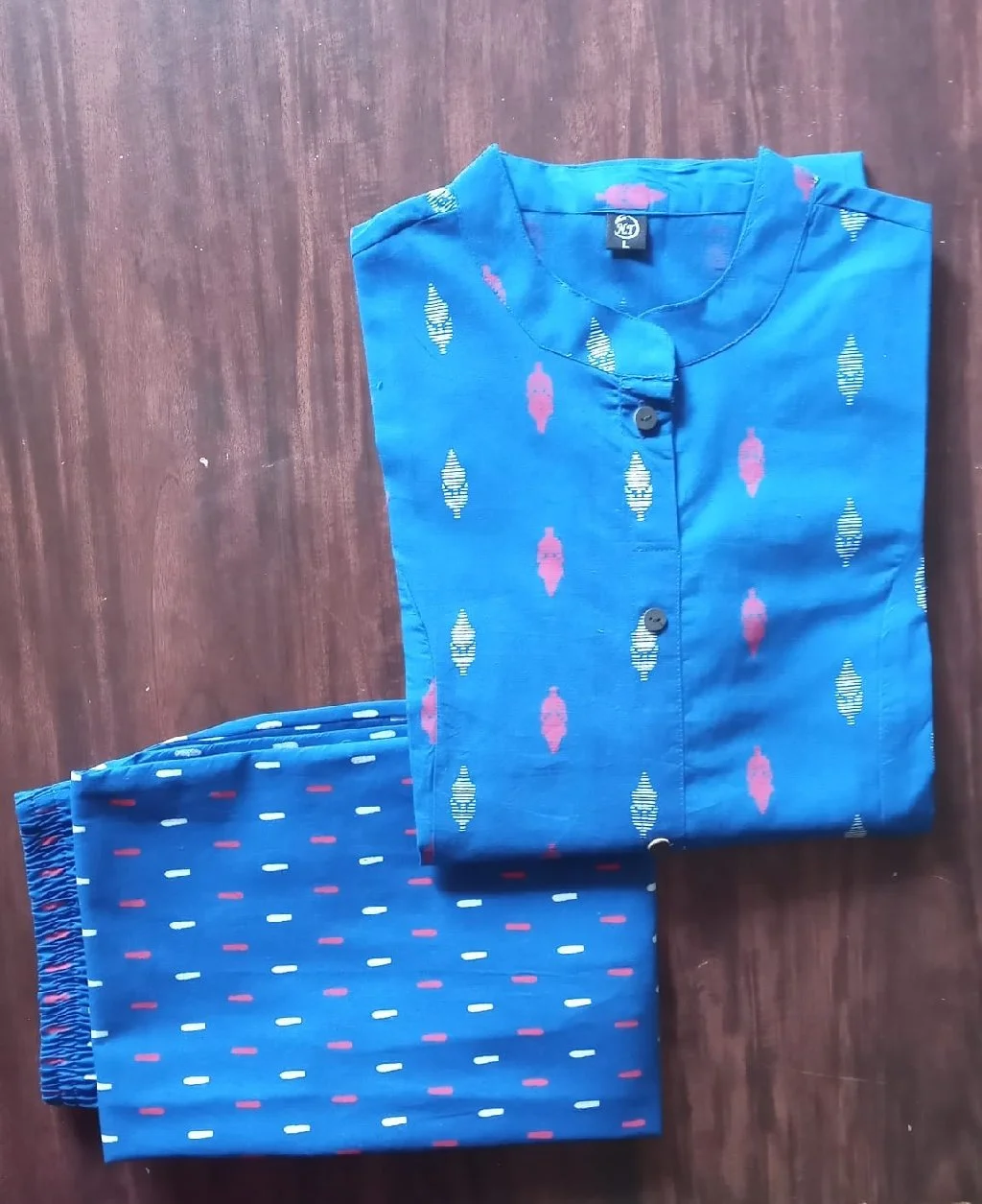 Printed Cotton Kurta Pant Set thumbnail 1