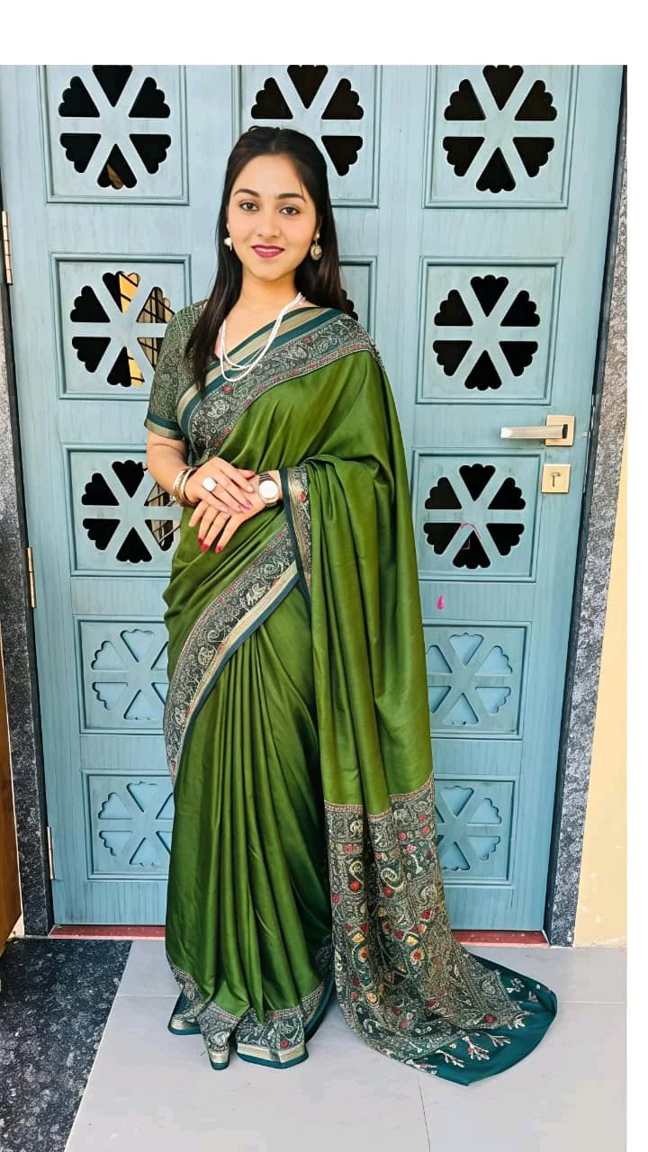 Ajrakh Patola Saree 5