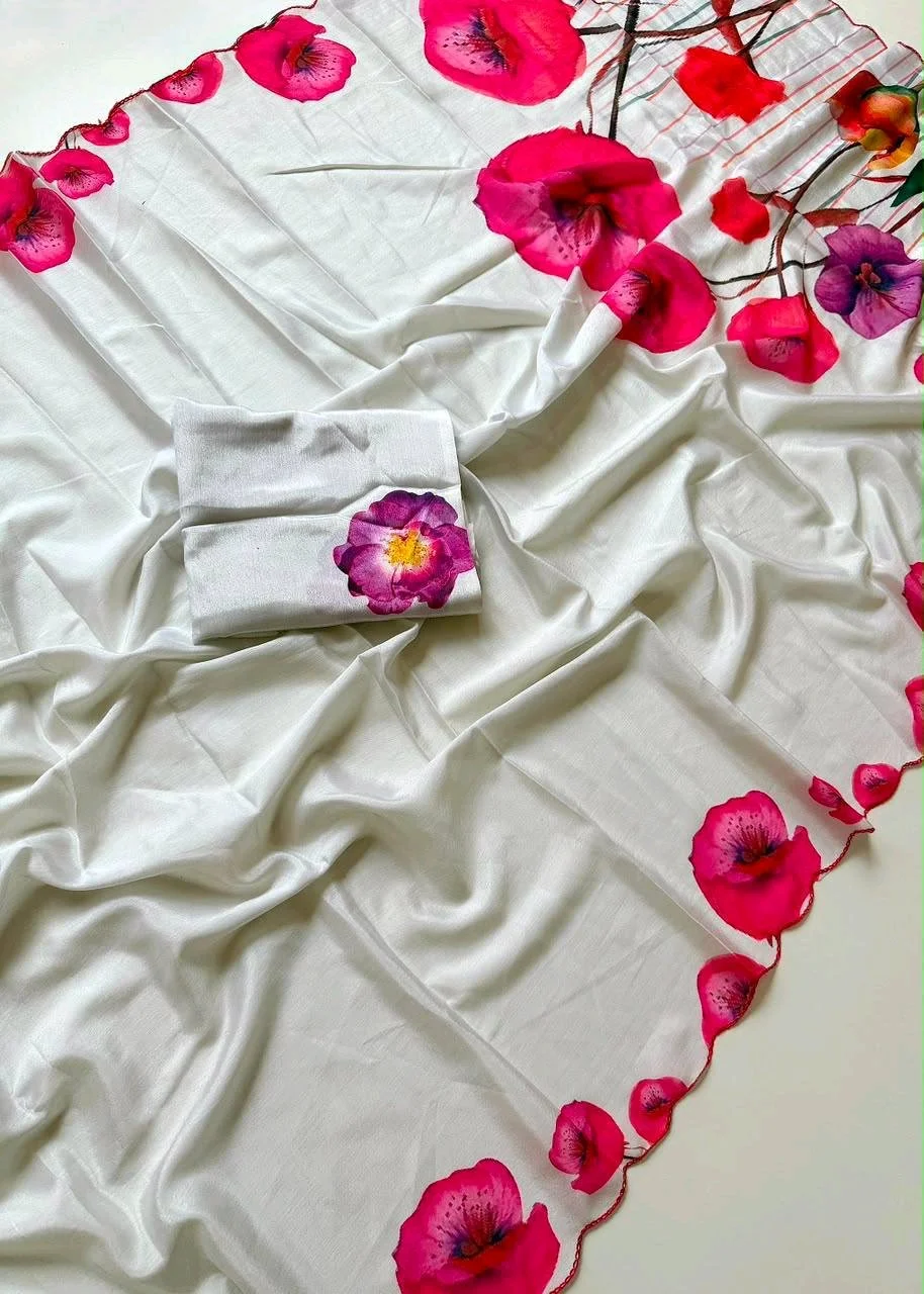 Soft Shinon Fabric Saree 4