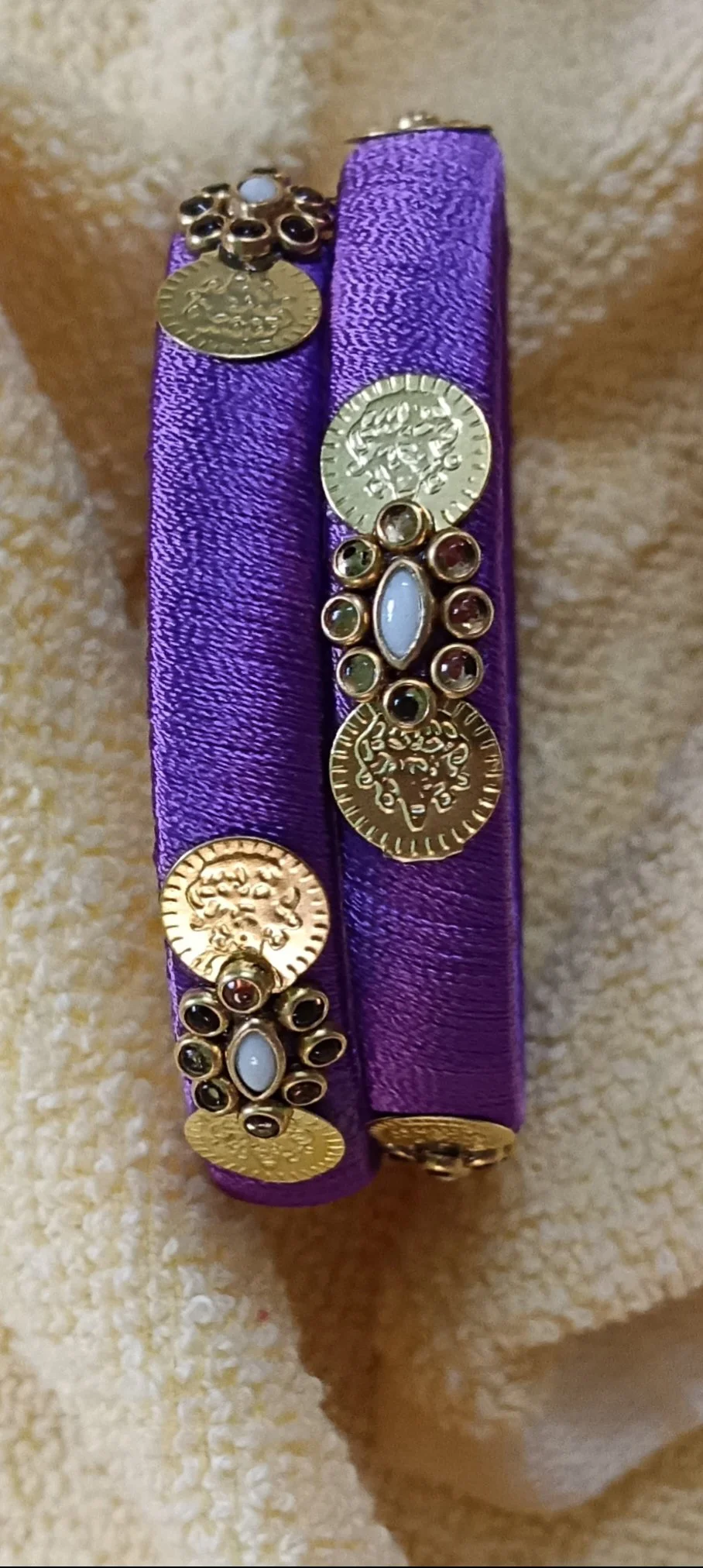 Royal Kasu-Work Silk Thread Bangles thumbnail 6