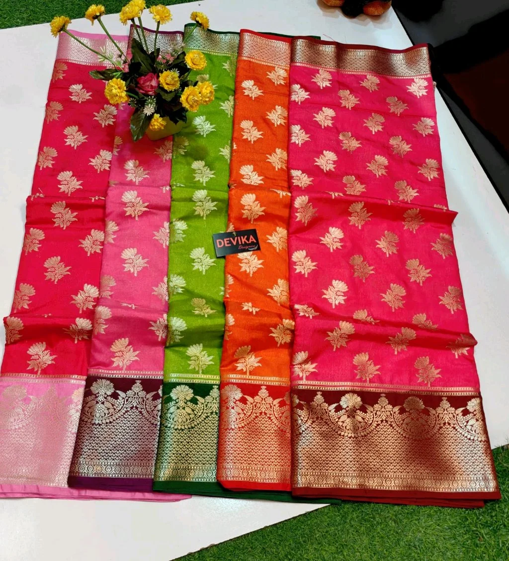 Pure Banarasi Viscose Georgette  Saree 1