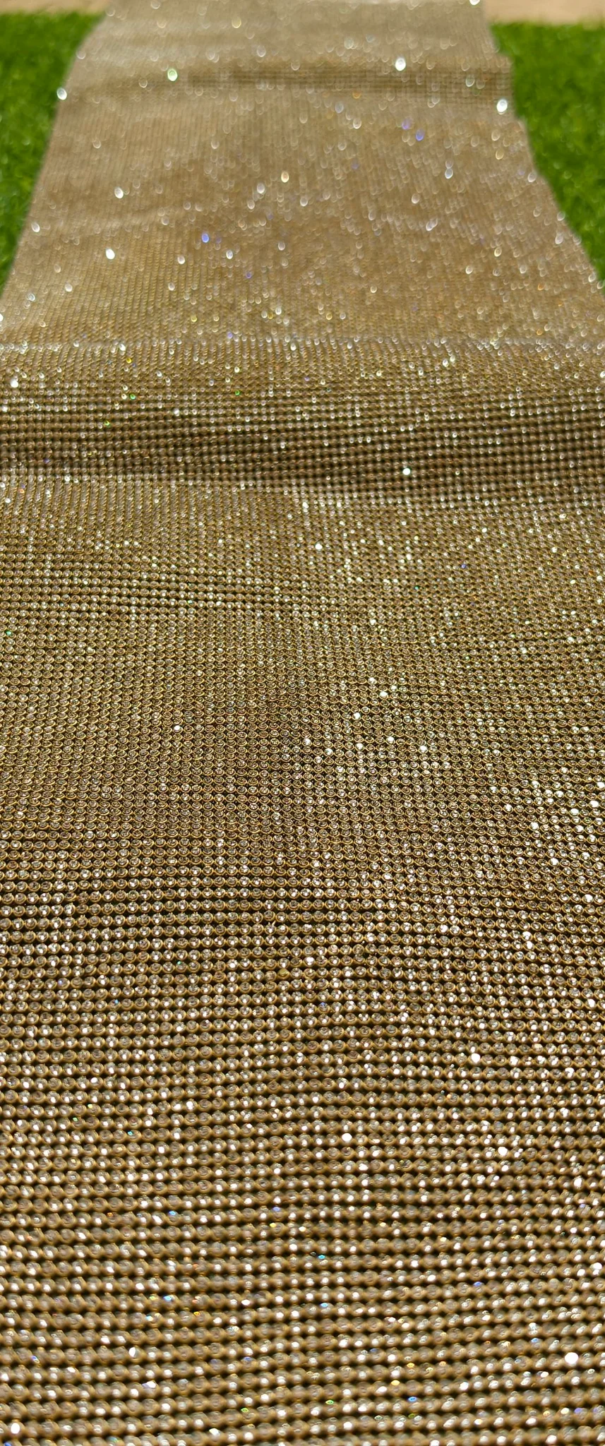 Gold Rhinestone Crystal Mesh Trim 2 Lains thumbnail 4