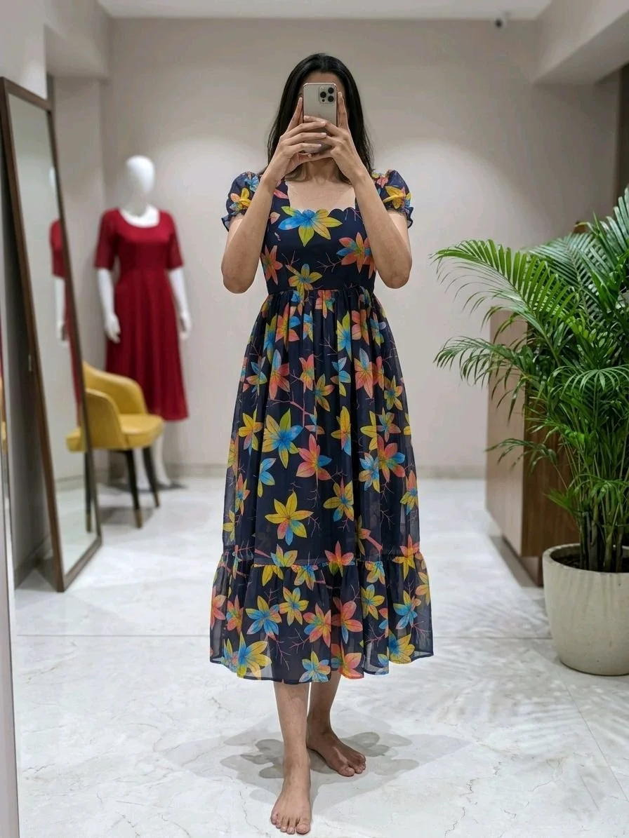 Floral Print Tiered Maxi Dress 2