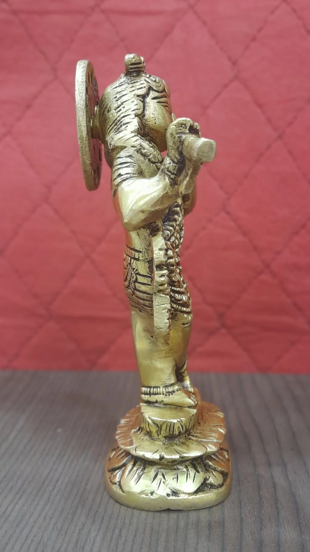 Lord Krishna Brass Idol | Playing Flute | 6.5 Inch | Home Decor | Return Gifts | thumbnail 4