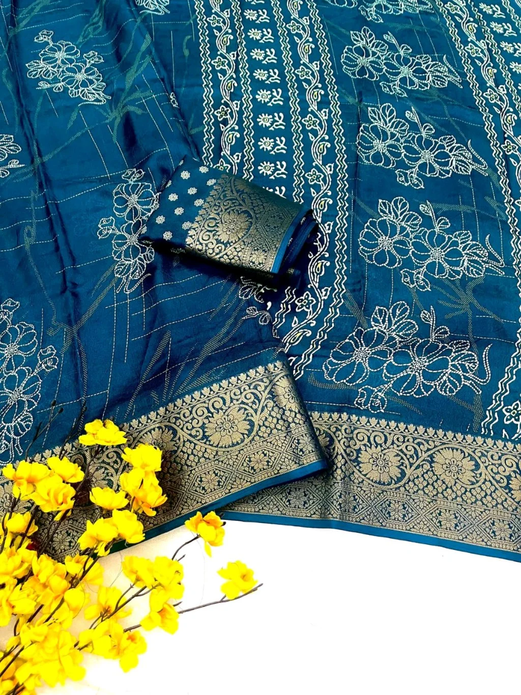 Ajrakh Designer Saree thumbnail 7