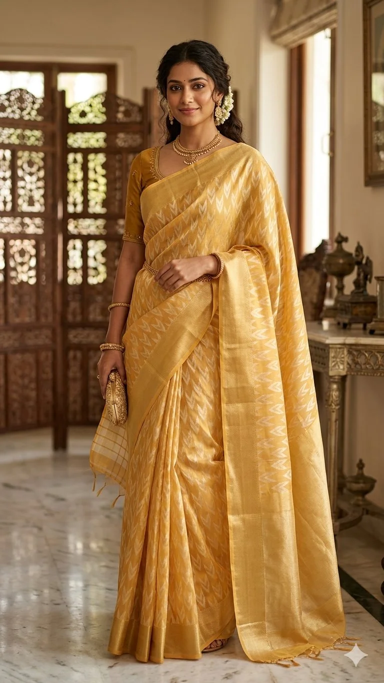 Pochampally Ikkath Cotton Saree, Which Is Very Comfortable & Light Weight Sarees