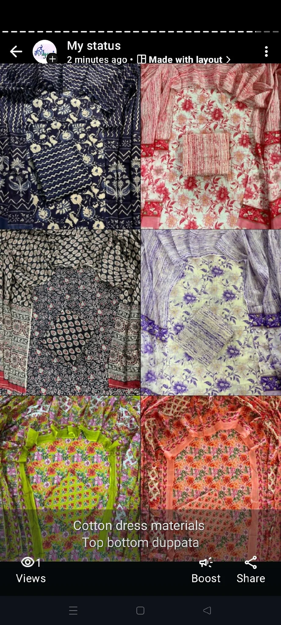 Ethnic Print Unstitched Fabric Set 2