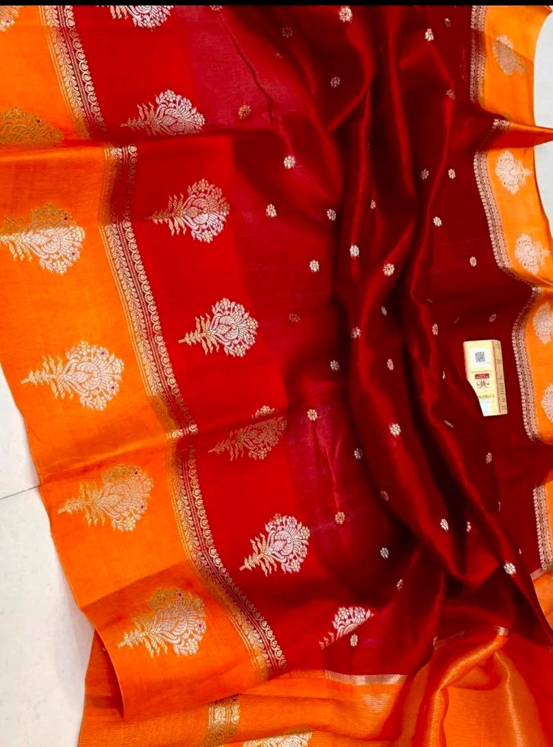 Warm Silk Dyed Banarasi Sarees thumbnail 5