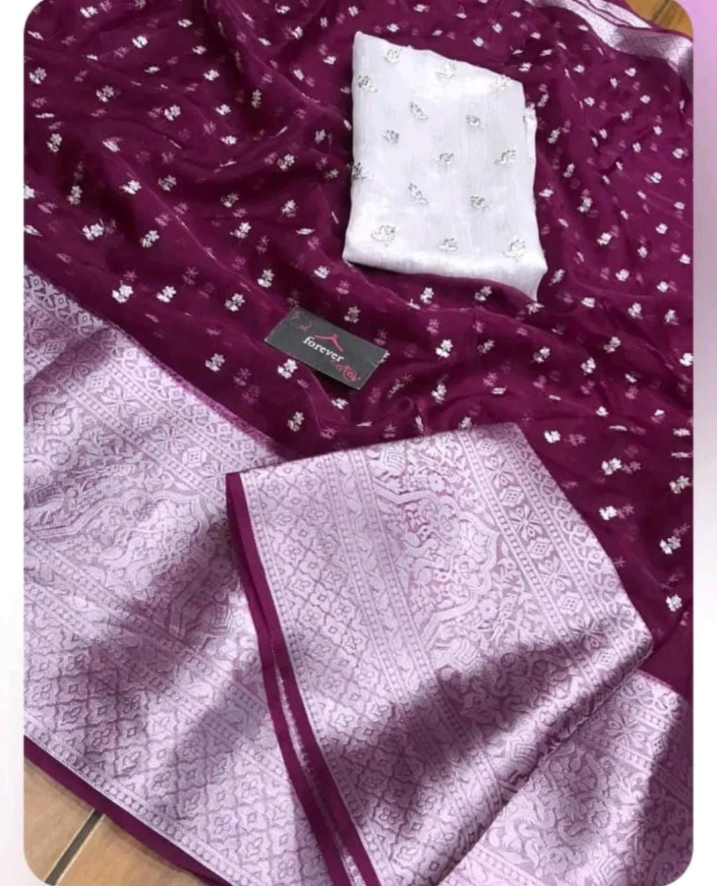 Kanchi Organza Full Worked Saree thumbnail 9