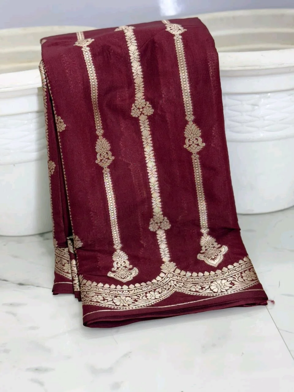 Premium Banarasi Semi Georgette Silk Saree 4