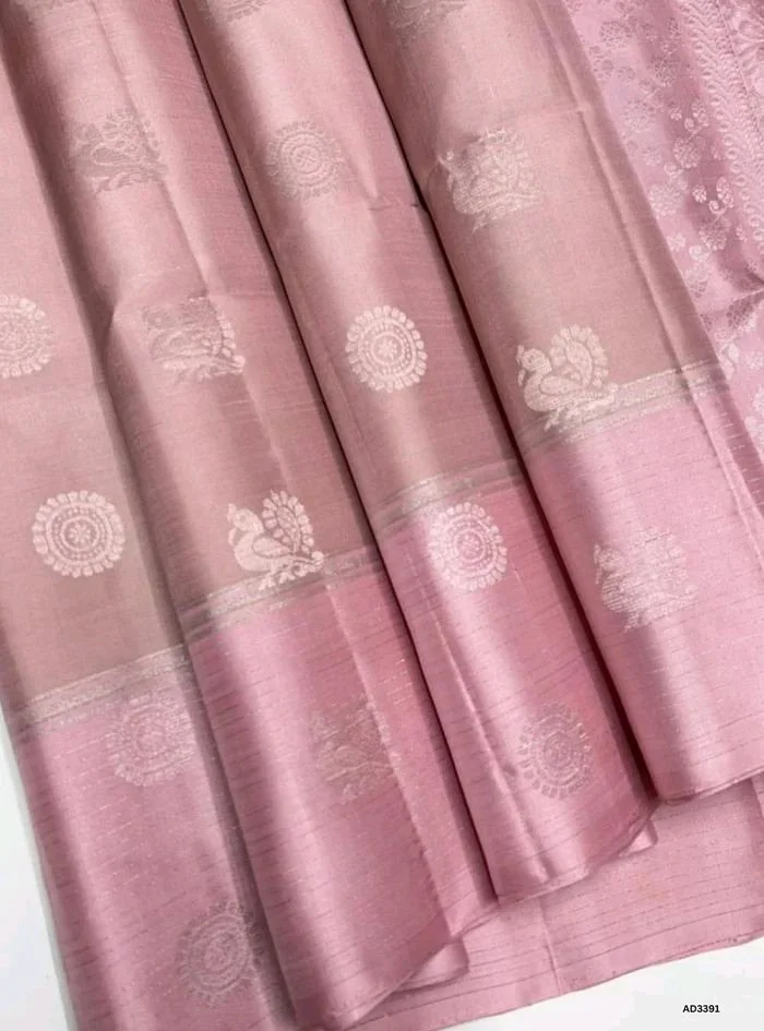 Soft Silk Fancy Butta Design Sarees thumbnail 4