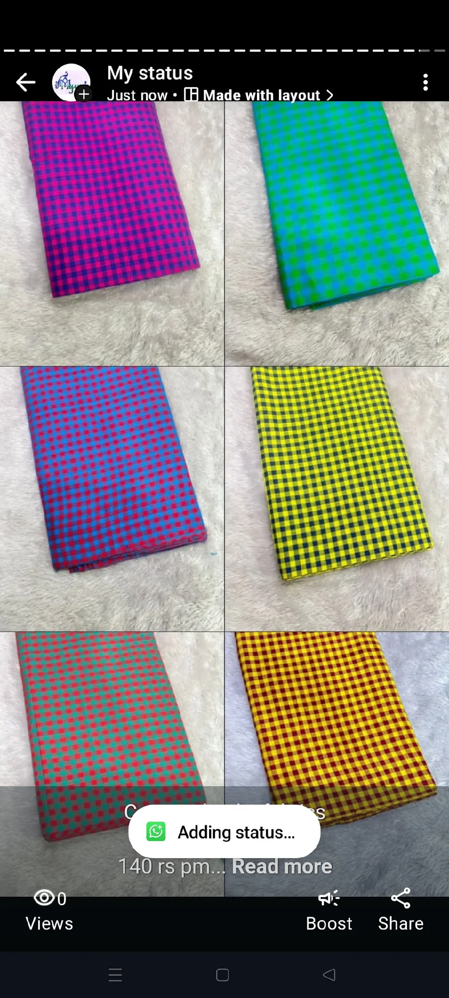 Checked Cotton Fabric thumbnail 2