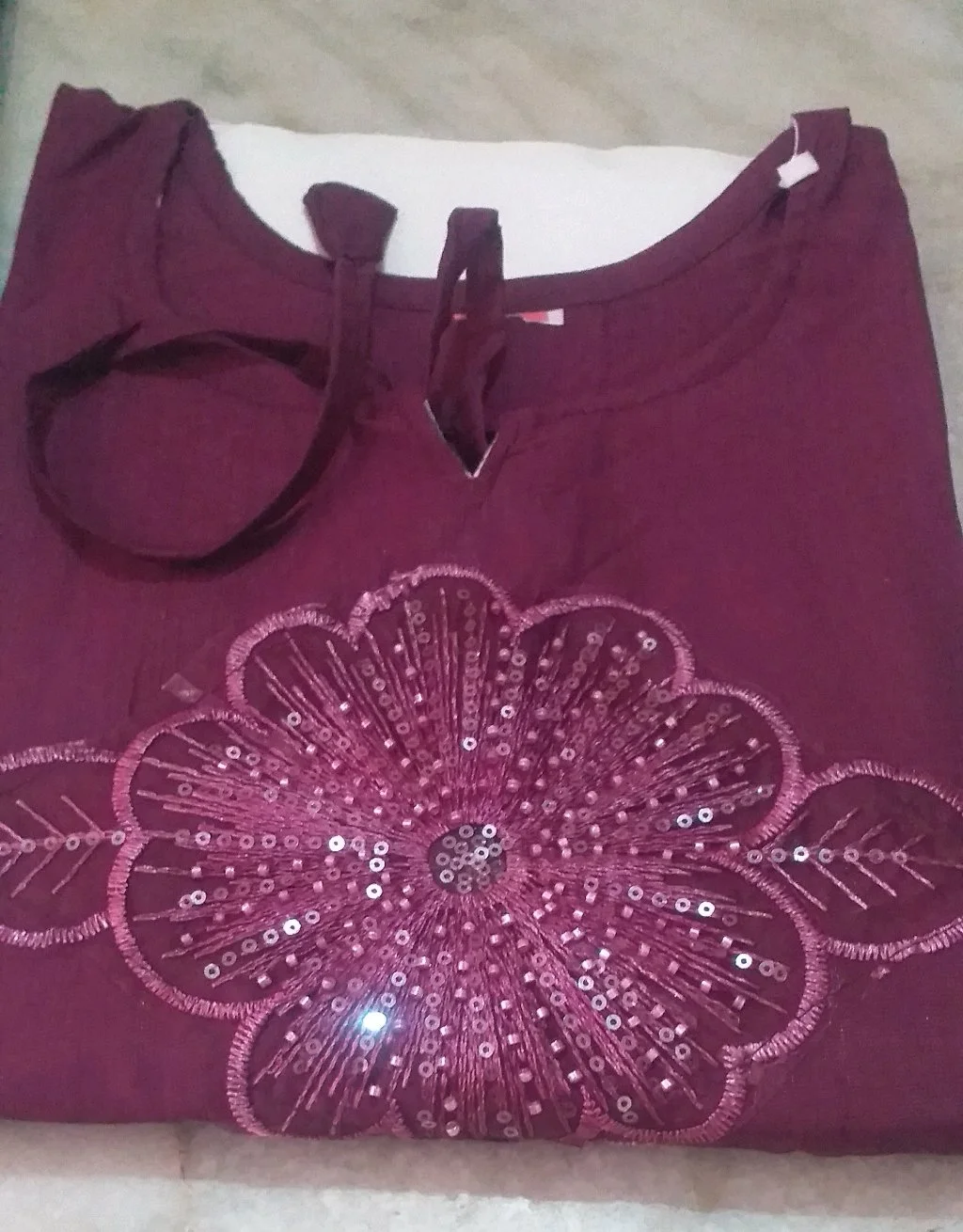 Pink Embellished Kaftan top 4