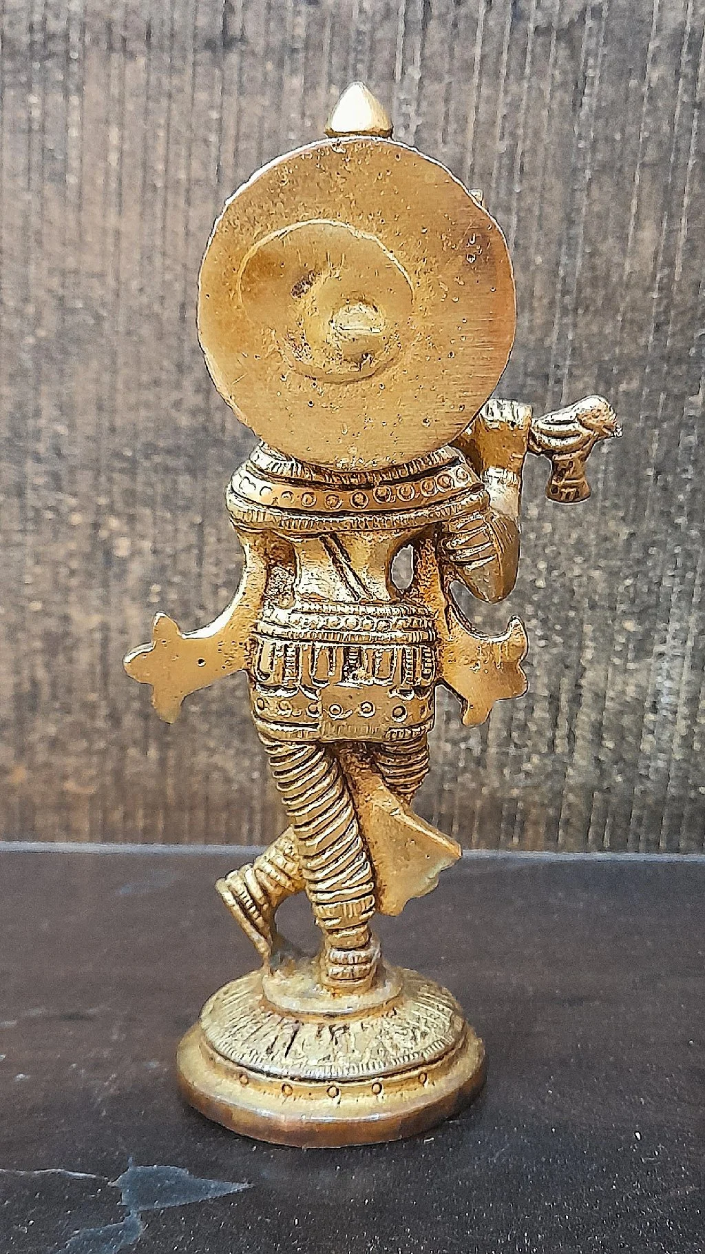 Royal Brass Lord Krishna Idol – Antique Finish | Premium Spiritual Home Décor (Flute Pose) 5