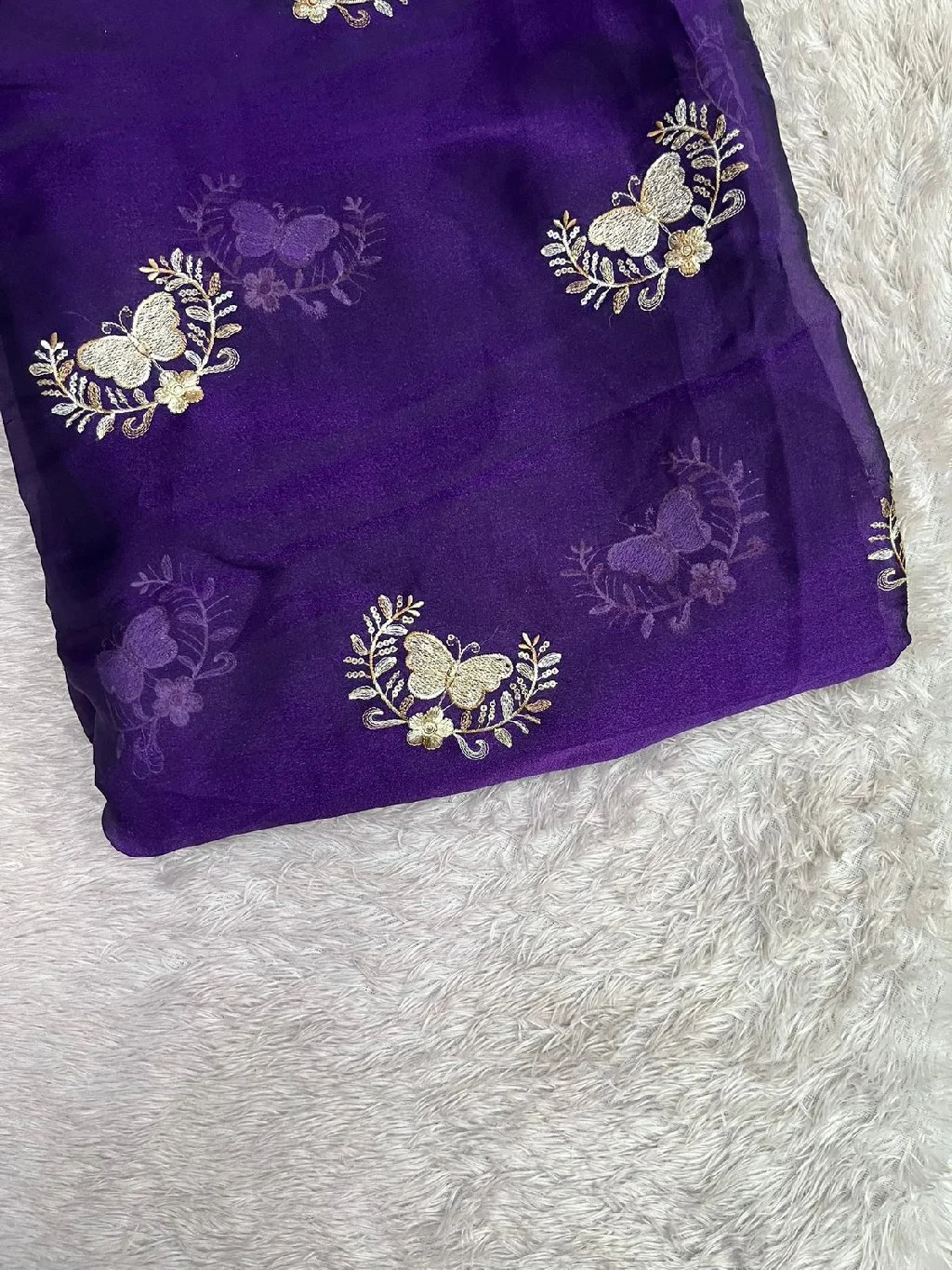 Butterfly Embroidered Fabric thumbnail 3