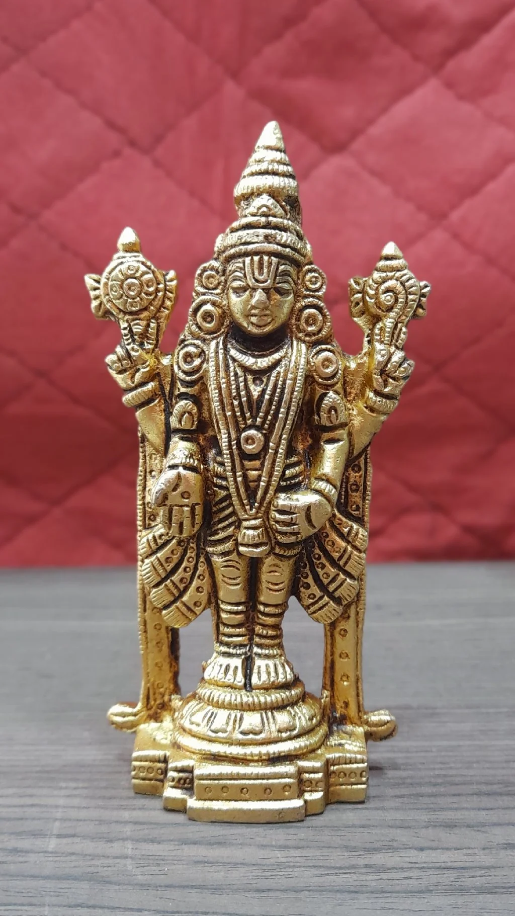Lord Venkateswara Balaji Brass Idol | 5 Inch | Perfect for Pooja Mandir | Return Gifts |