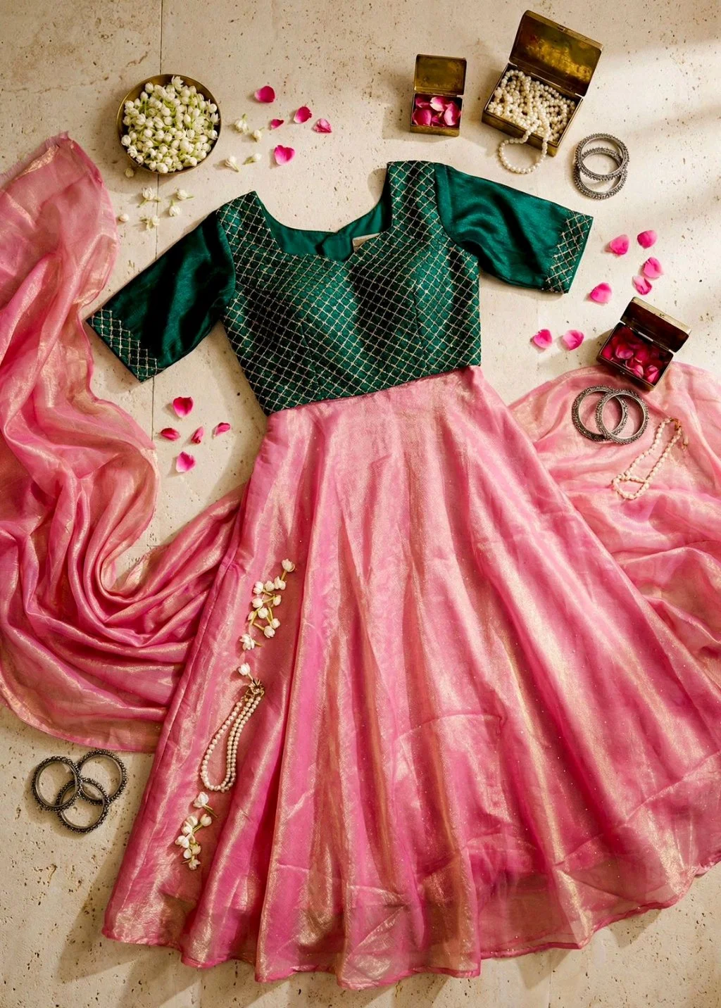 Space Silk Anarkali Dress 2