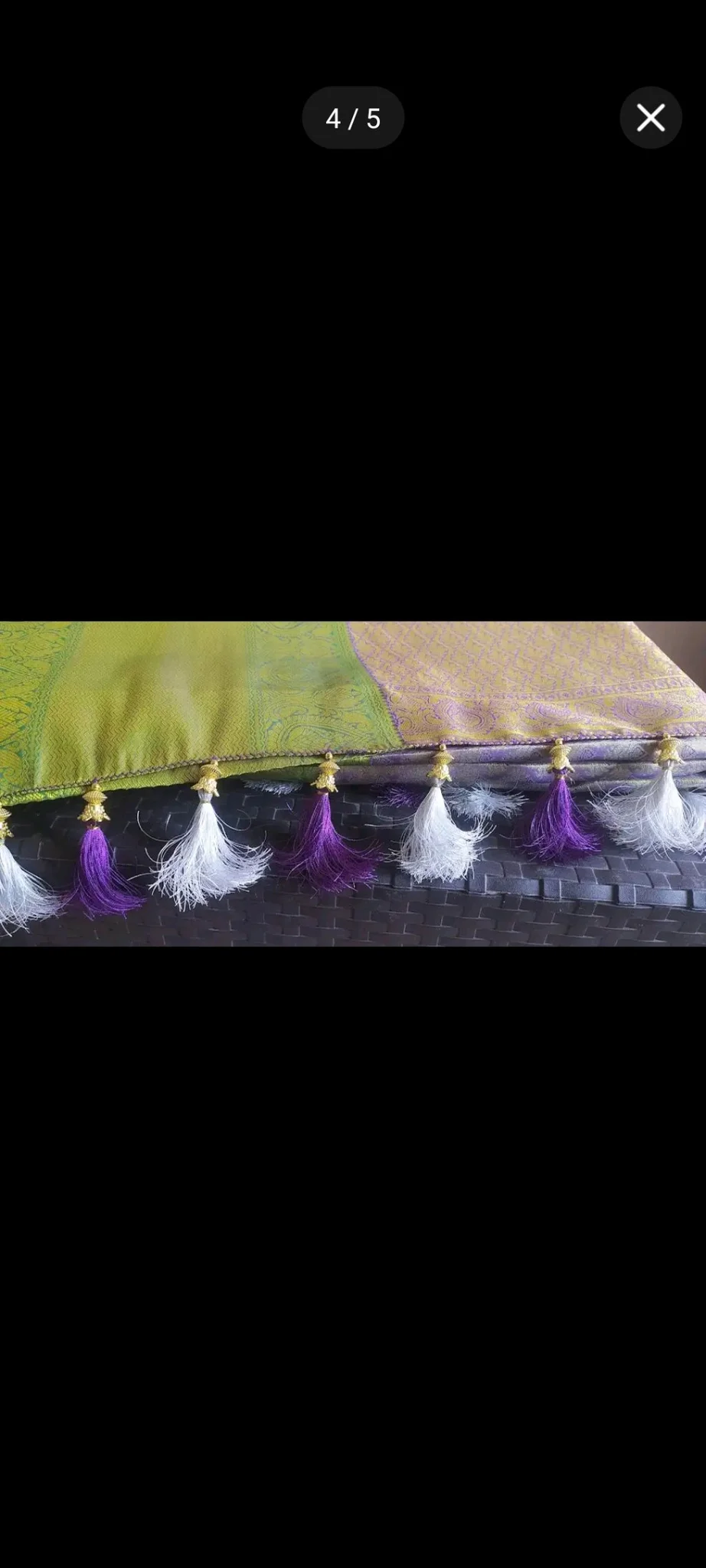 Handcrafted Saree Tassels with Golden Beads