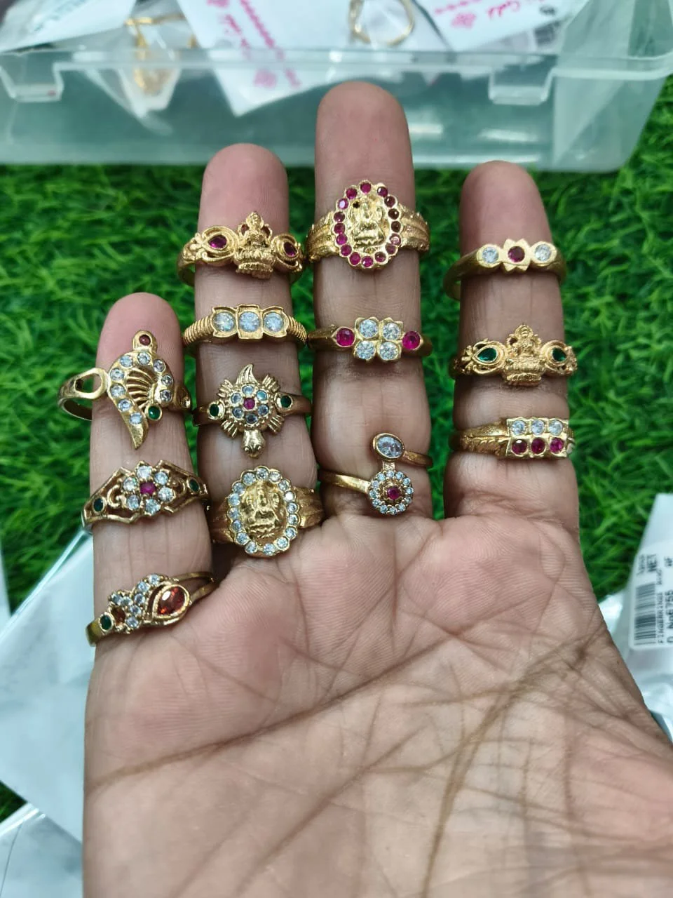 Gold Plated Traditional Finger Rings Panchaloha Premium 1